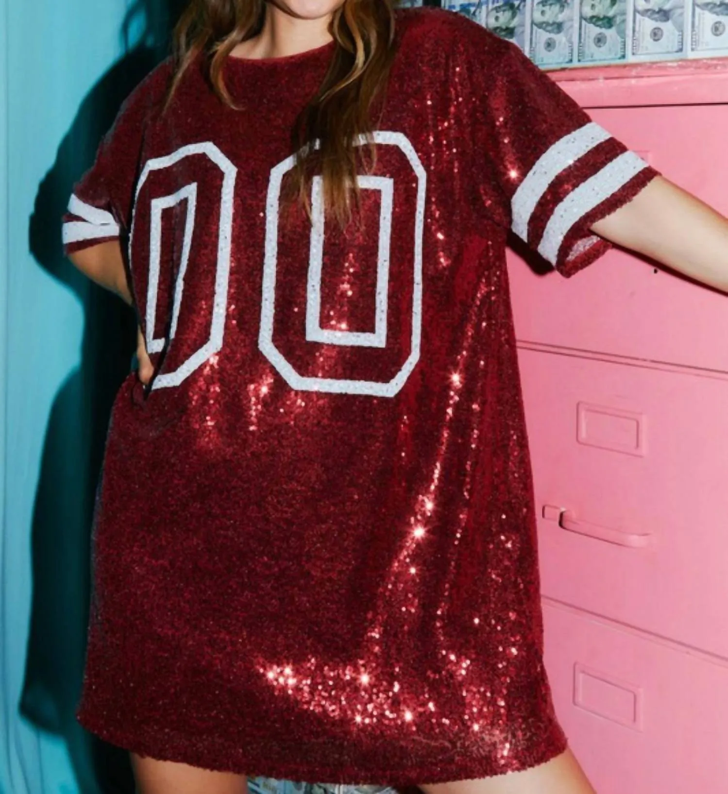 00 Gameday Dress In Red