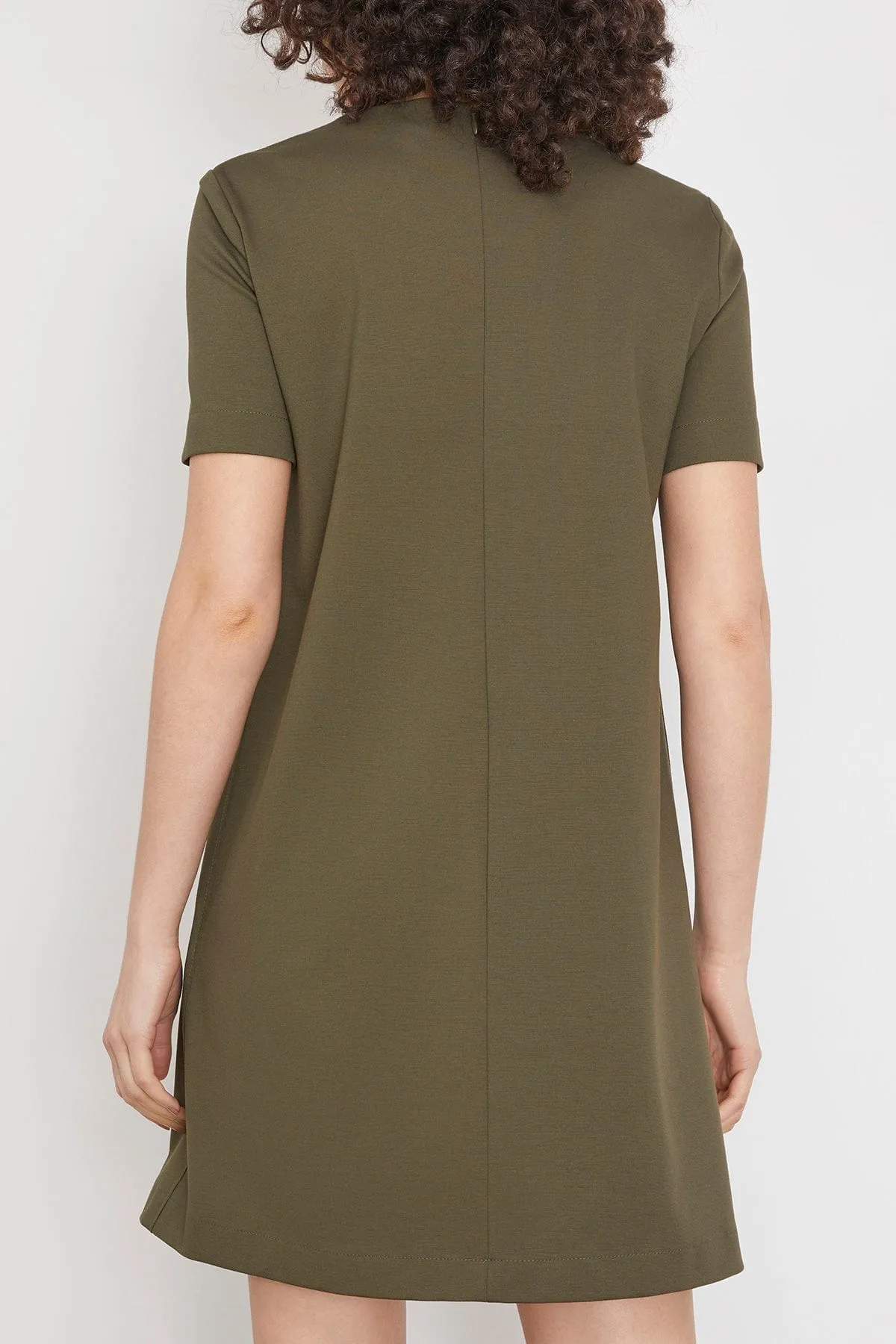 A Line Dress in Moss Green