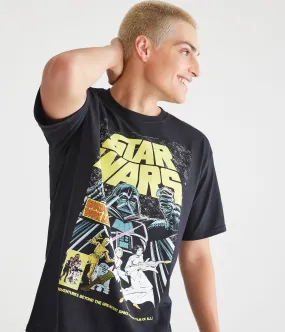 Aeropostale Mens' Star Wars Shadow Of A Dark Lord Graphic Tee -  - Size S - Cotton - Teen Fashion & Clothing Black