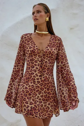 Anara Mini Dress - Leopard