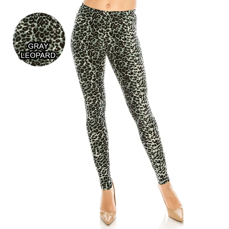 Animal Patterned Ultra Soft Leggings (Regular/Plus Size)