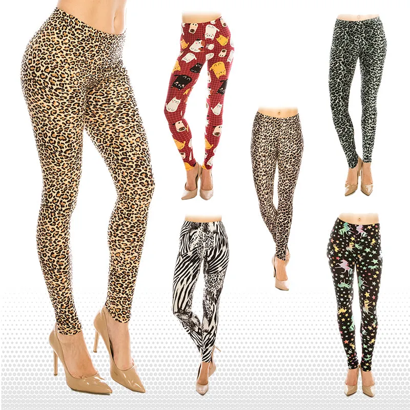 Animal Patterned Ultra Soft Leggings (Regular/Plus Size)