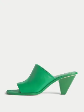 Babel Leather Mule | Green