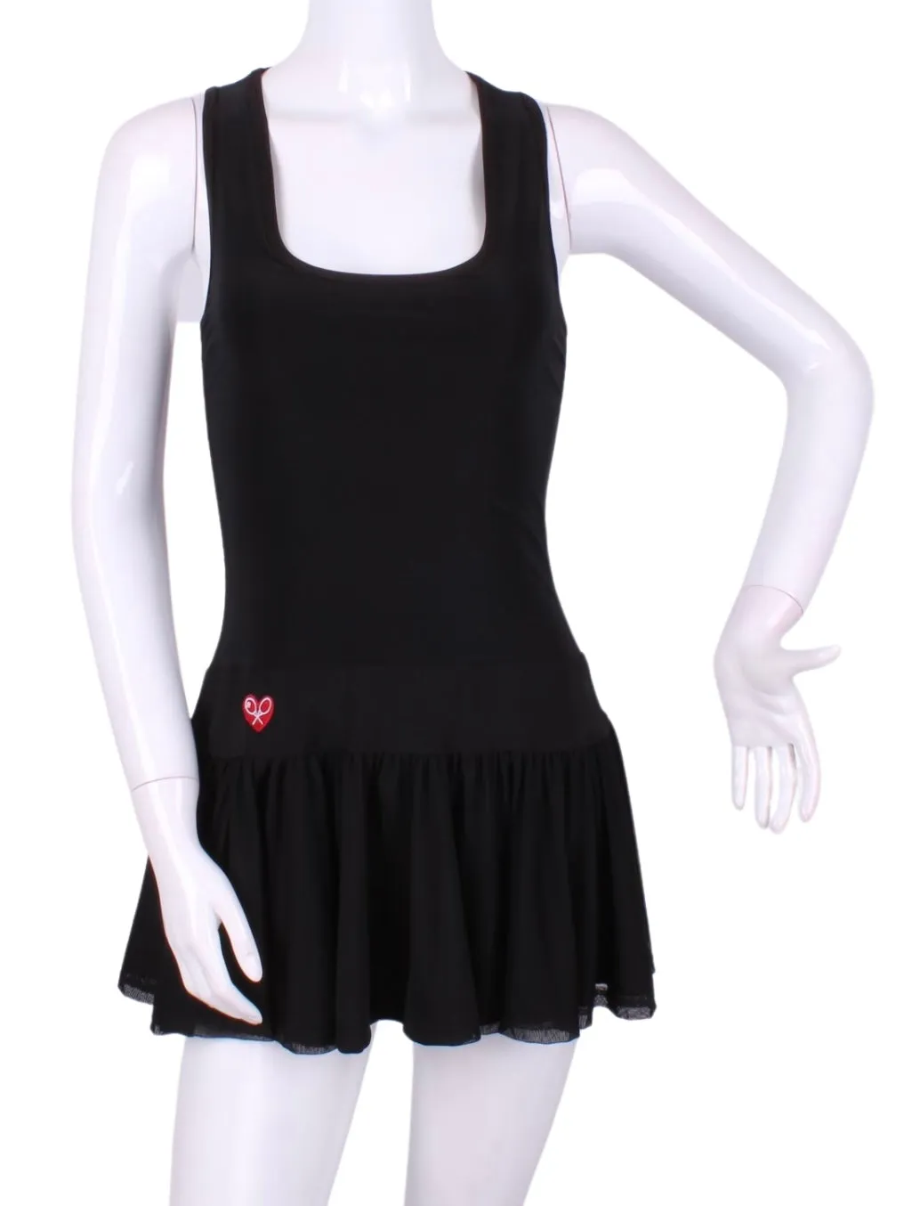 Black Sandra Dee Court To Cocktails Tennis Dress