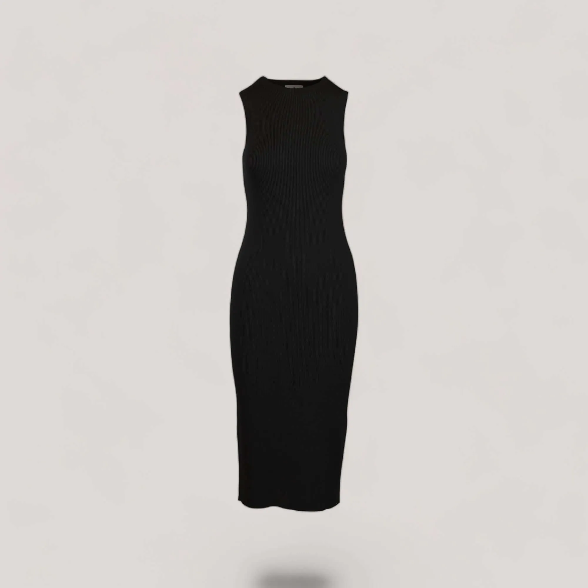 CELINE | Sleeveless Crew-Neck Rib Long Dress