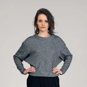 Dolman Sleeve Thick French Terry Sweater | Granite