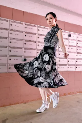 EBONY & IVORY CHEONGSAM DRESS