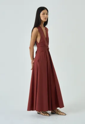 Ellen Dress in Wine