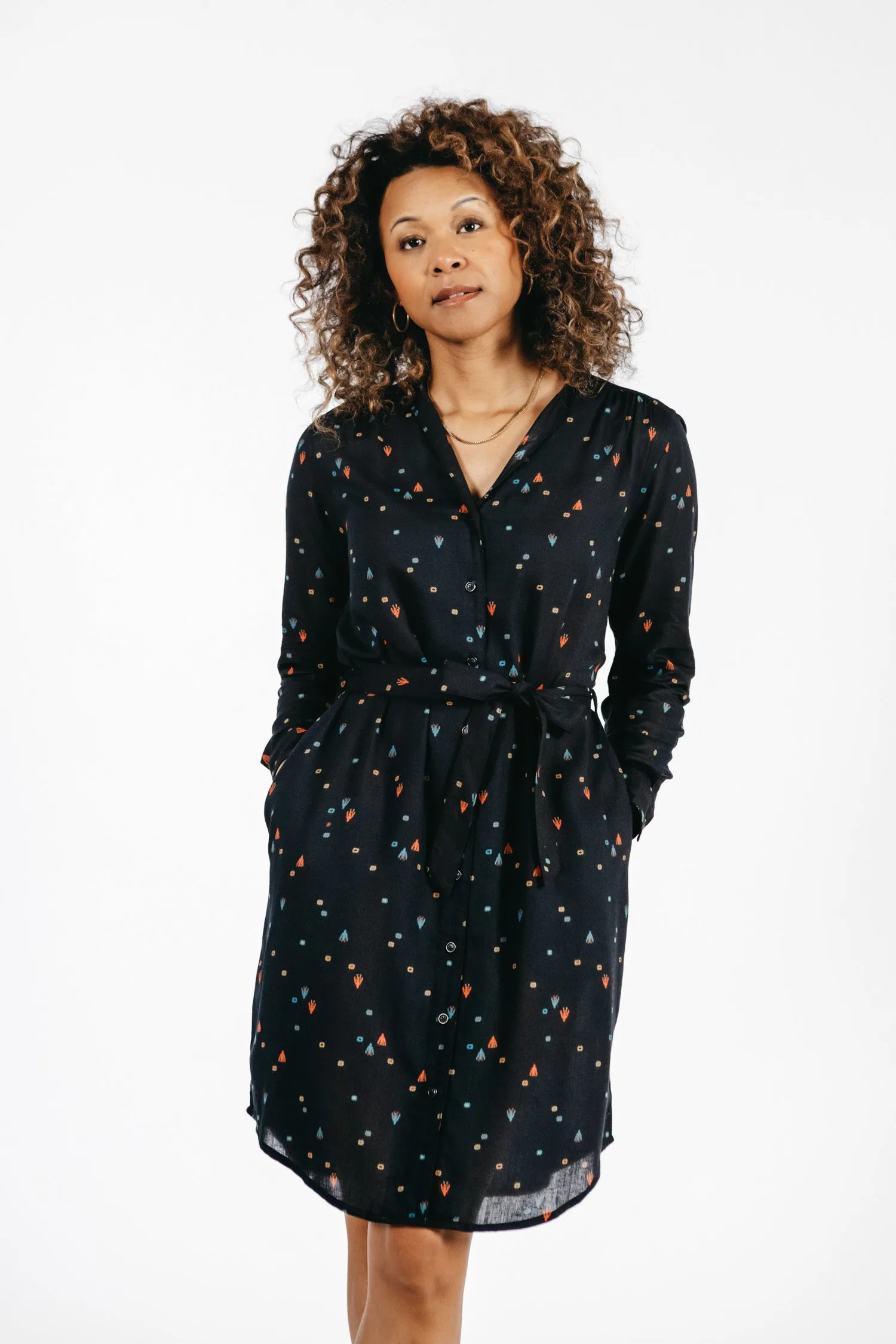 Emery Shirt Dress / Artifact Print