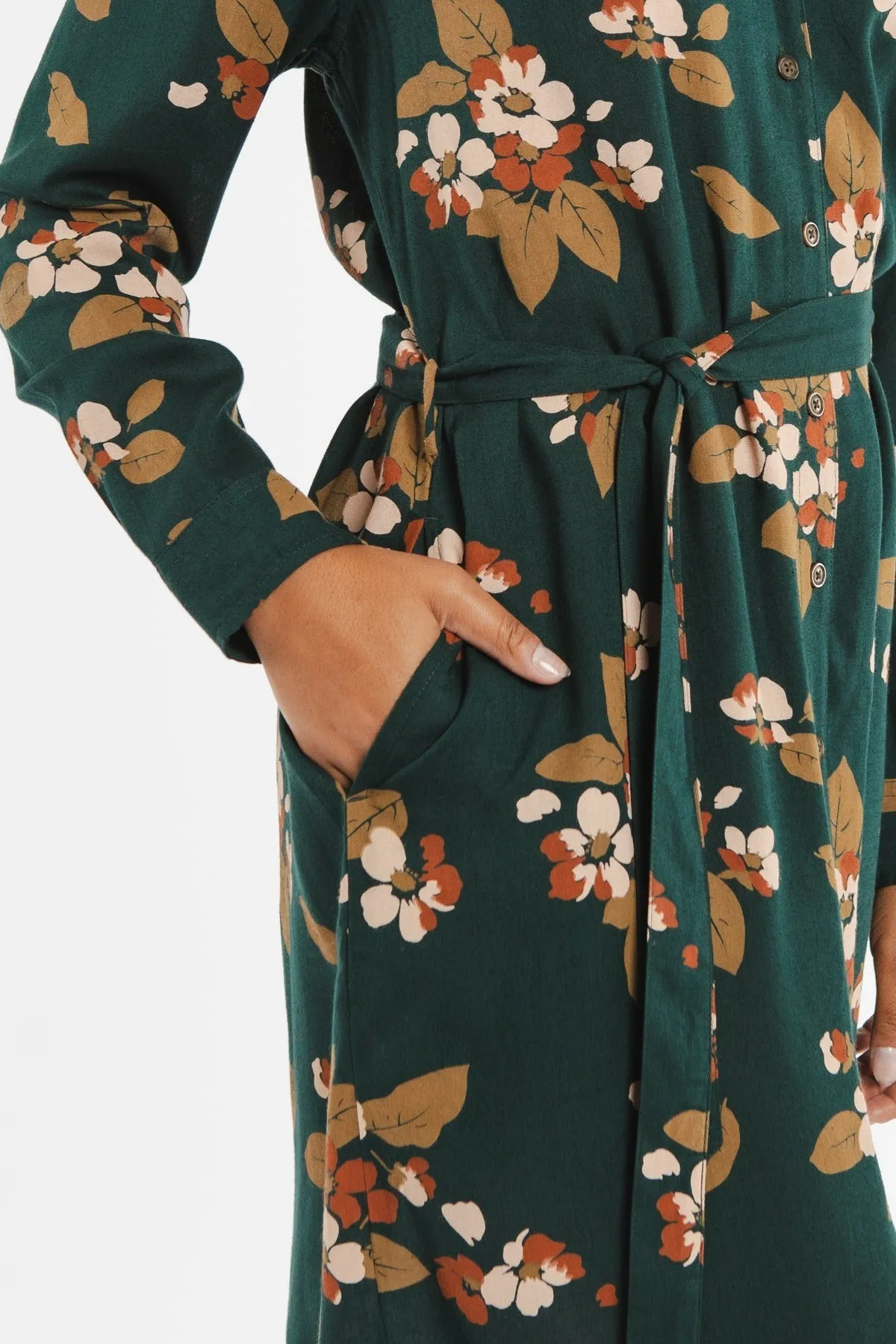 Emery Shirt Dress / Forest Floral