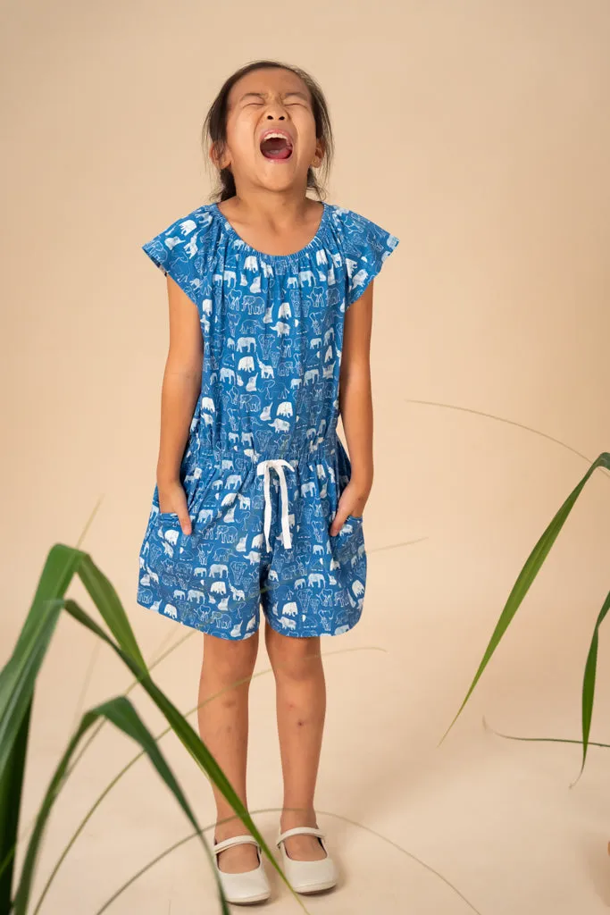 Flutter Playsuit - Blue Elephant Families