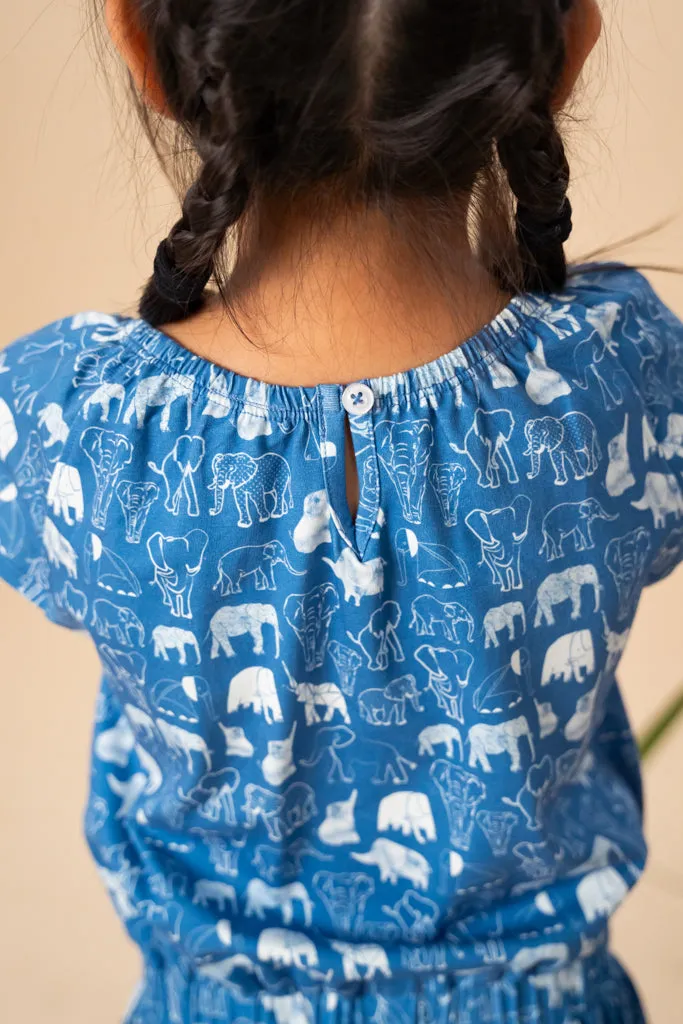 Flutter Playsuit - Blue Elephant Families