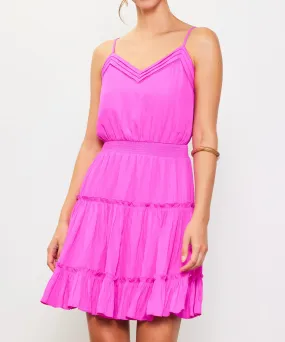 Front Neck Detail Cami Dress - Rose Violet