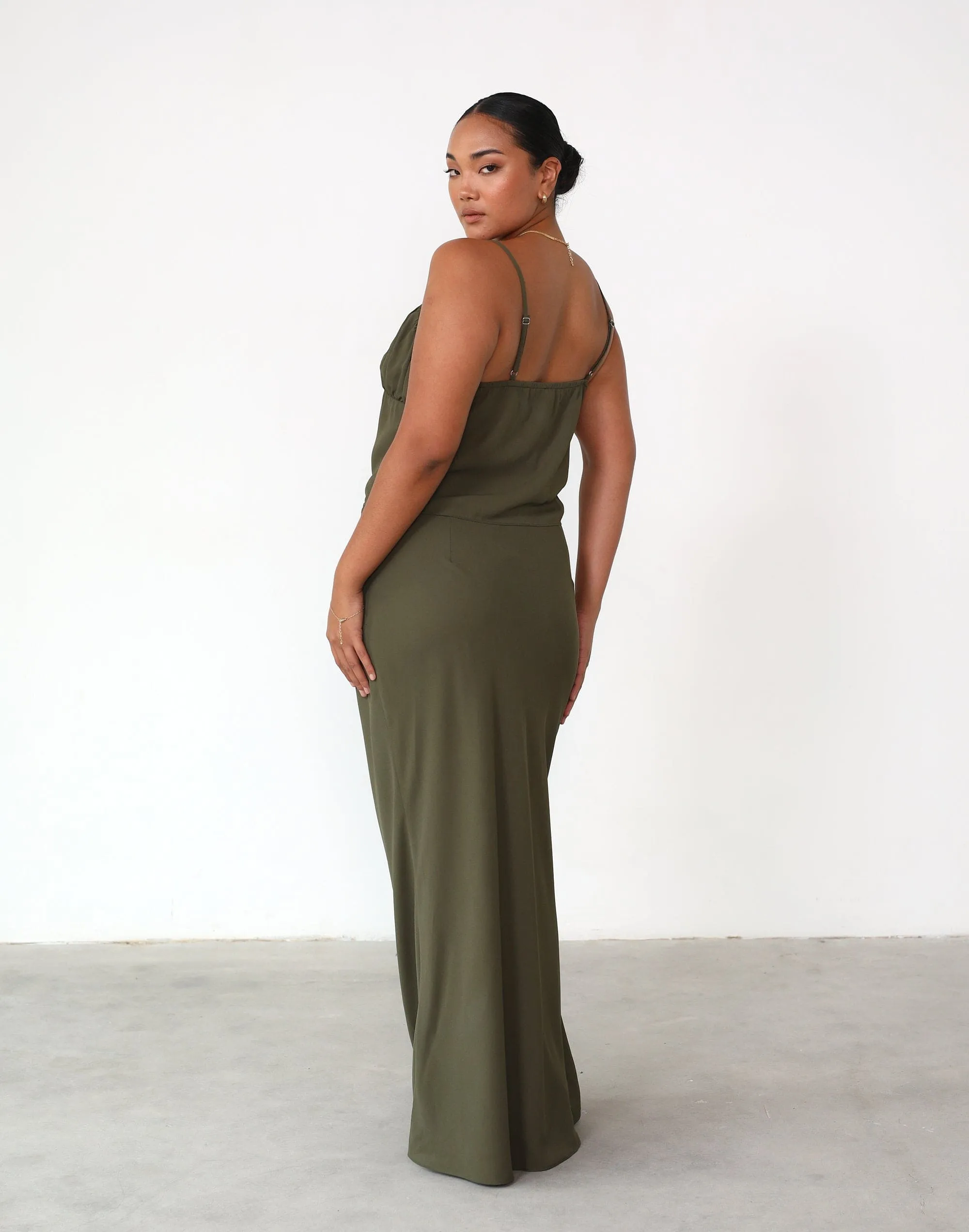 Isla Maxi Skirt (Burnt Olive)