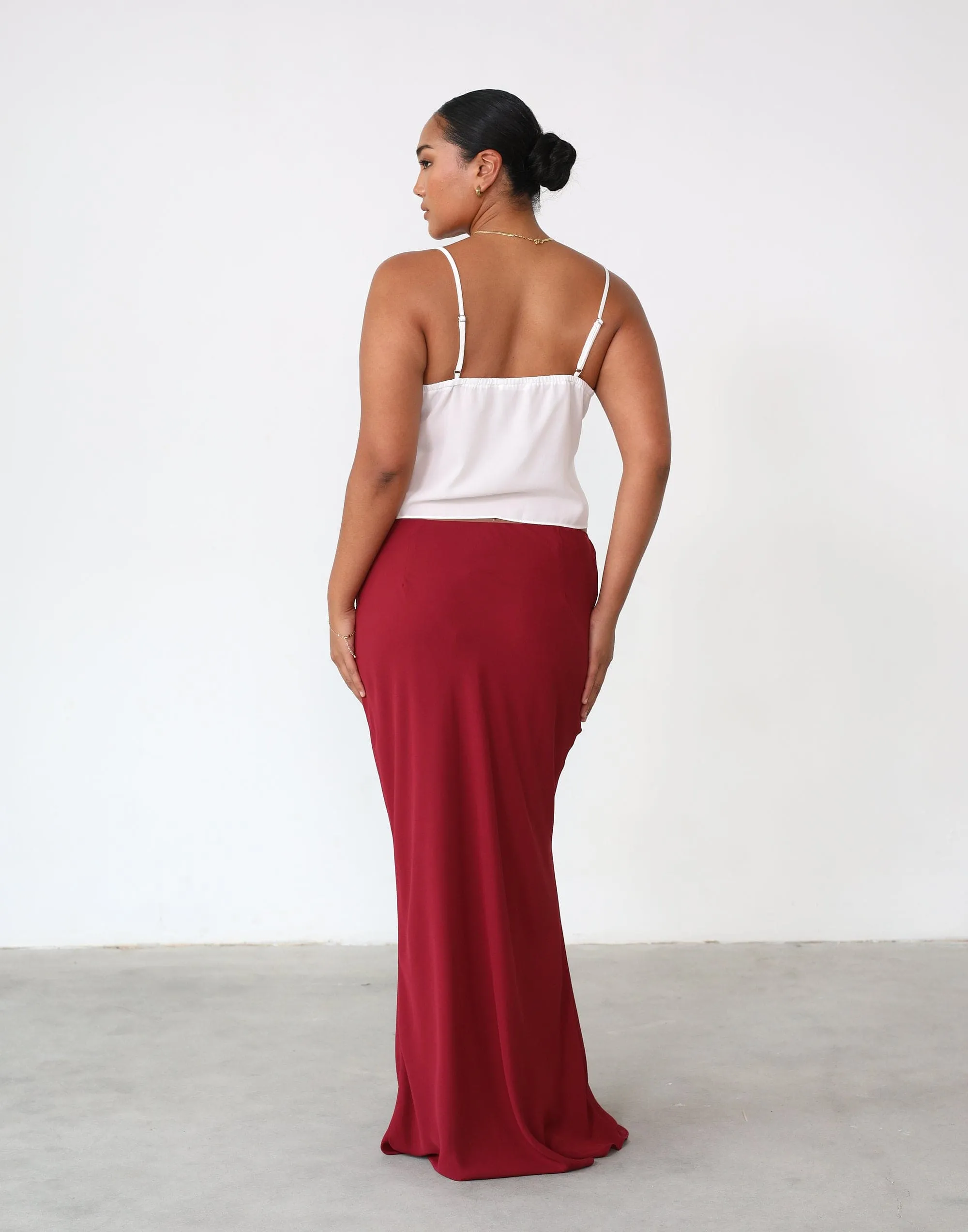 Isla Maxi Skirt (Merlot)