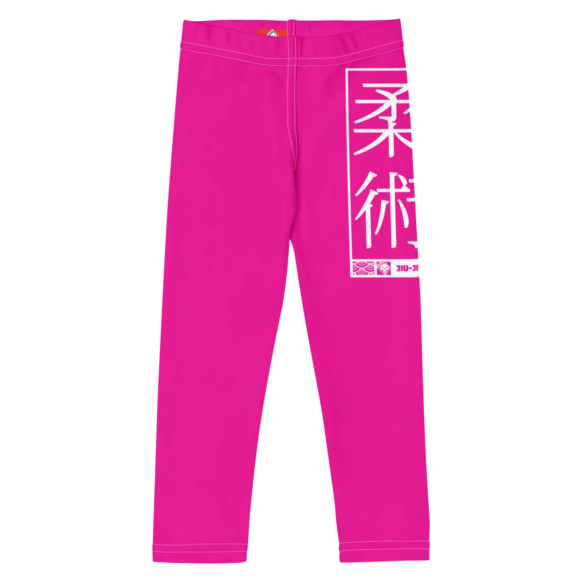 Kid's Girls Yoga Pants Workout Leggings Jiu-Jitsu 003 - Hollywood Cerise