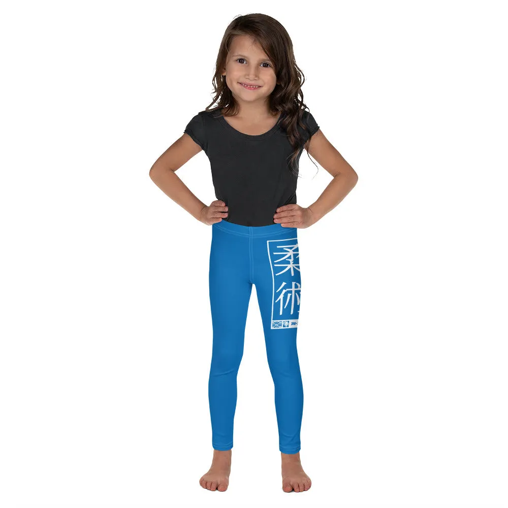 Kids' Girls Yoga Pants Workout Leggings Jiu-Jitsu 004 - Azul