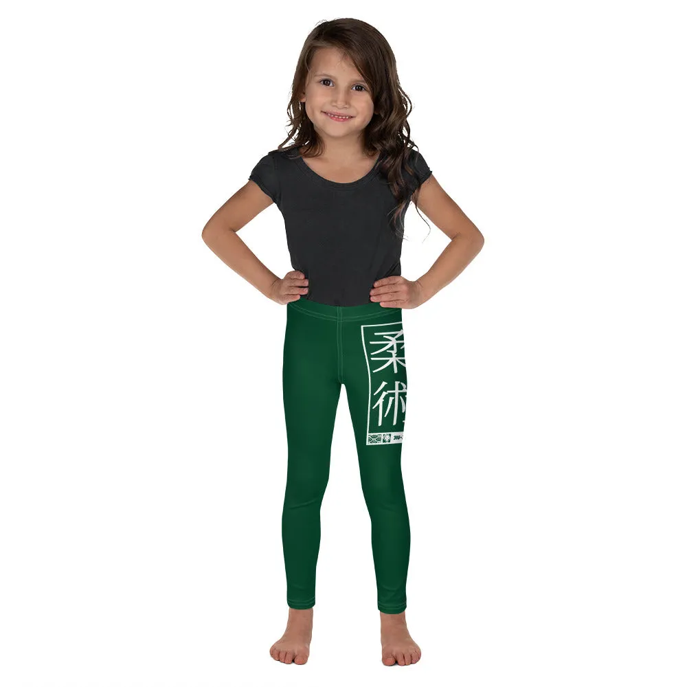 Kids' Girls Yoga Pants Workout Leggings Jiu-Jitsu 008 - Sherwood Forest