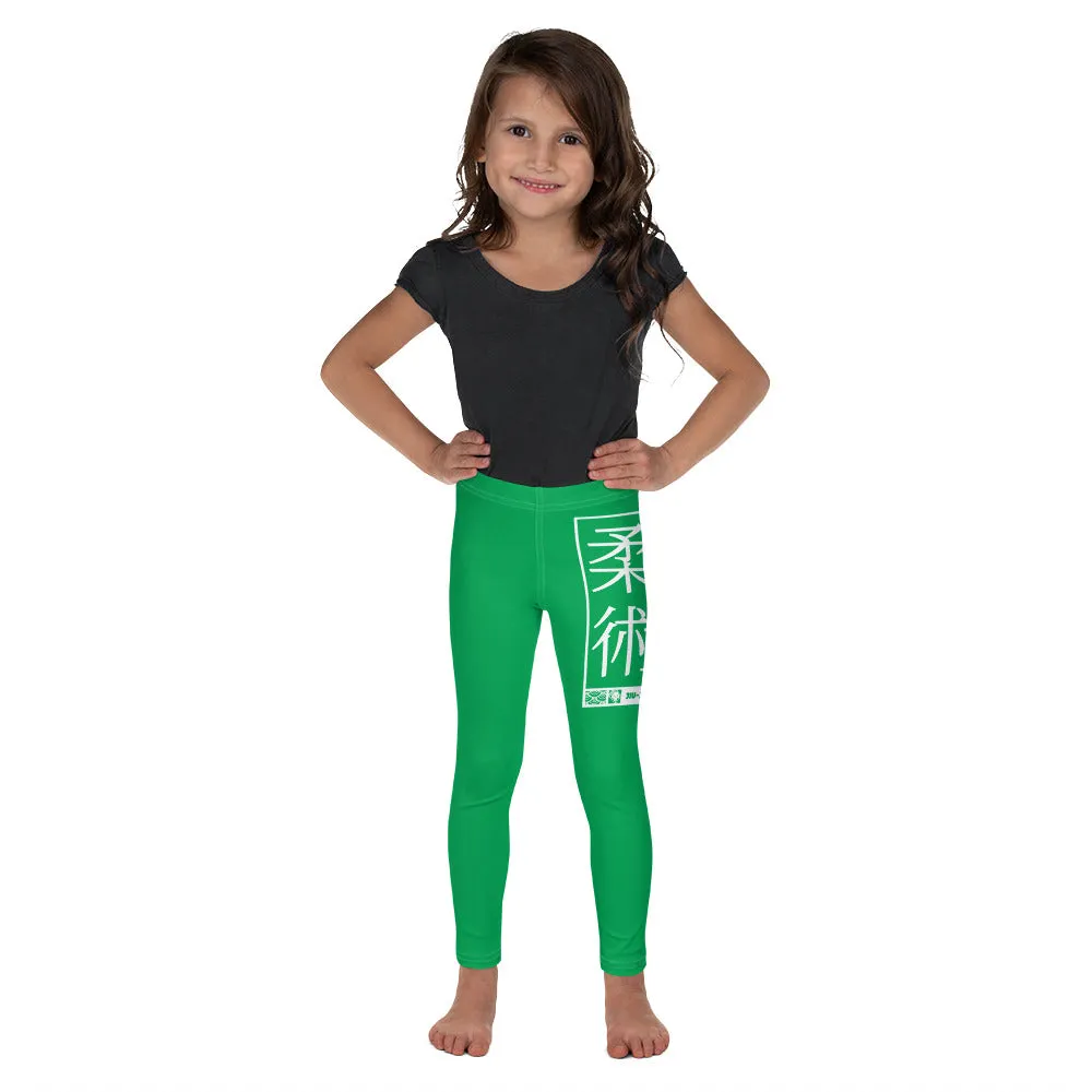 Kids' Girls Yoga Pants Workout Leggings Jiu-Jitsu 009 - Jade