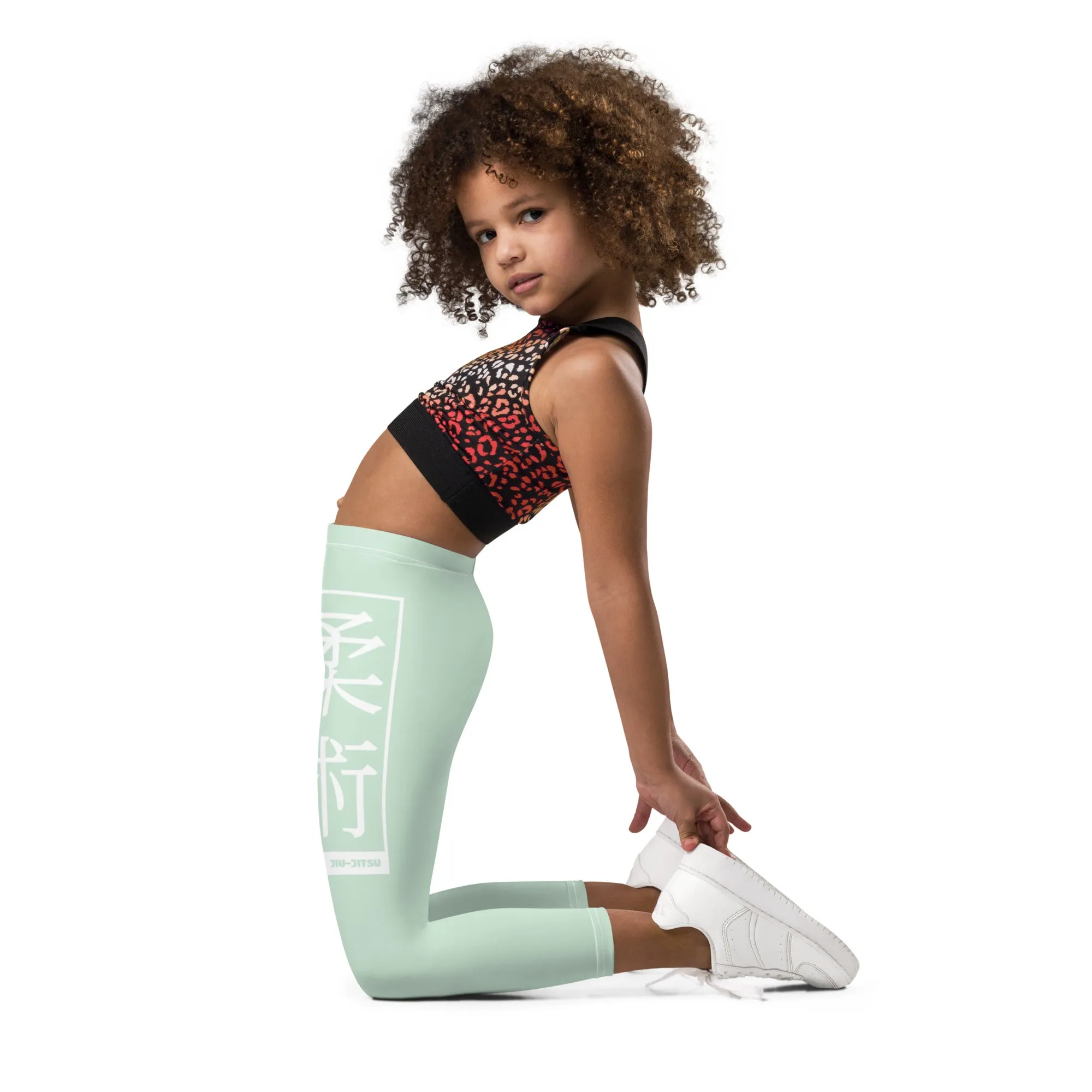 Kids' Girls Yoga Pants Workout Leggings Jiu-Jitsu 011 - Surf Crest