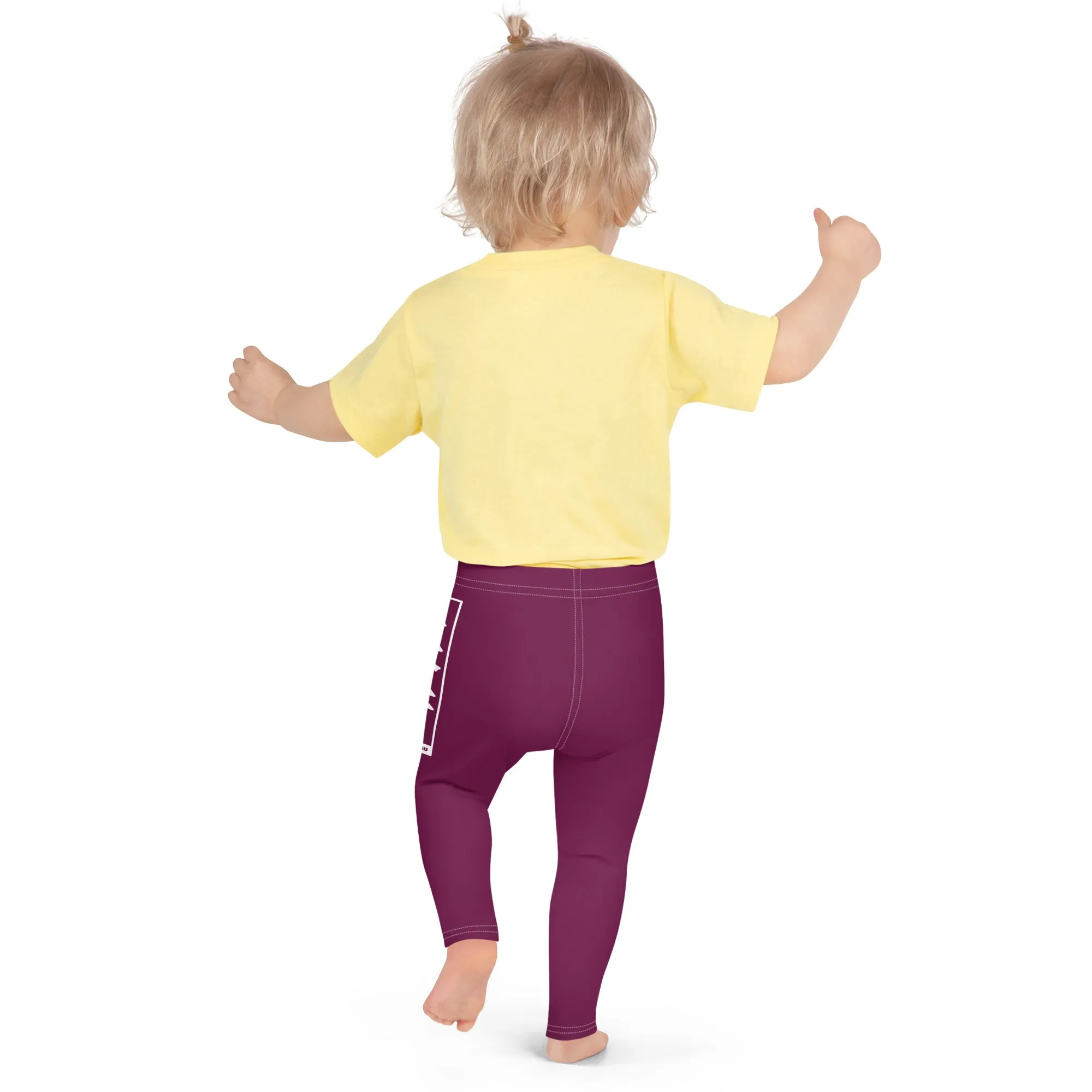 Kids' Girls Yoga Pants Workout Leggings Jiu-Jitsu 013 - Tyrian Purple