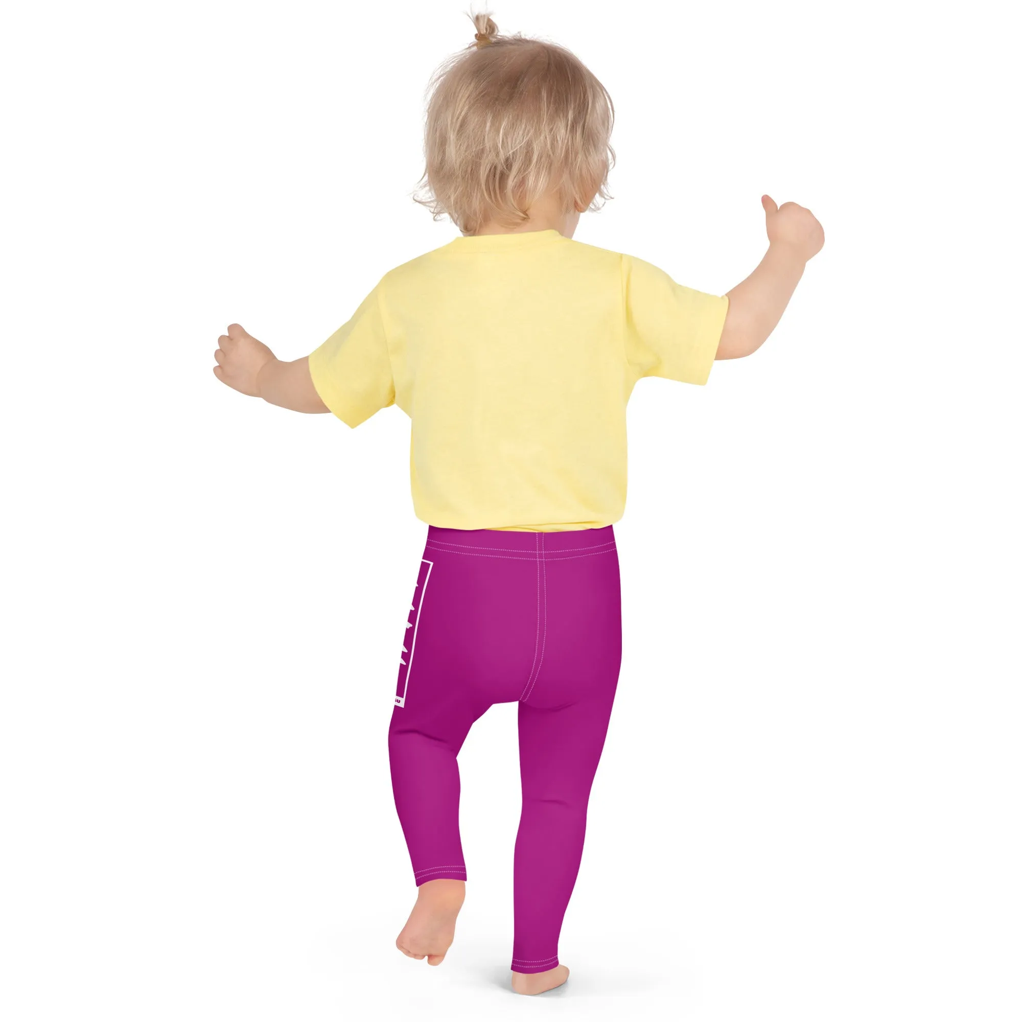 Kids' Girls Yoga Pants Workout Leggings Jiu-Jitsu 014 - Fresh Eggplant