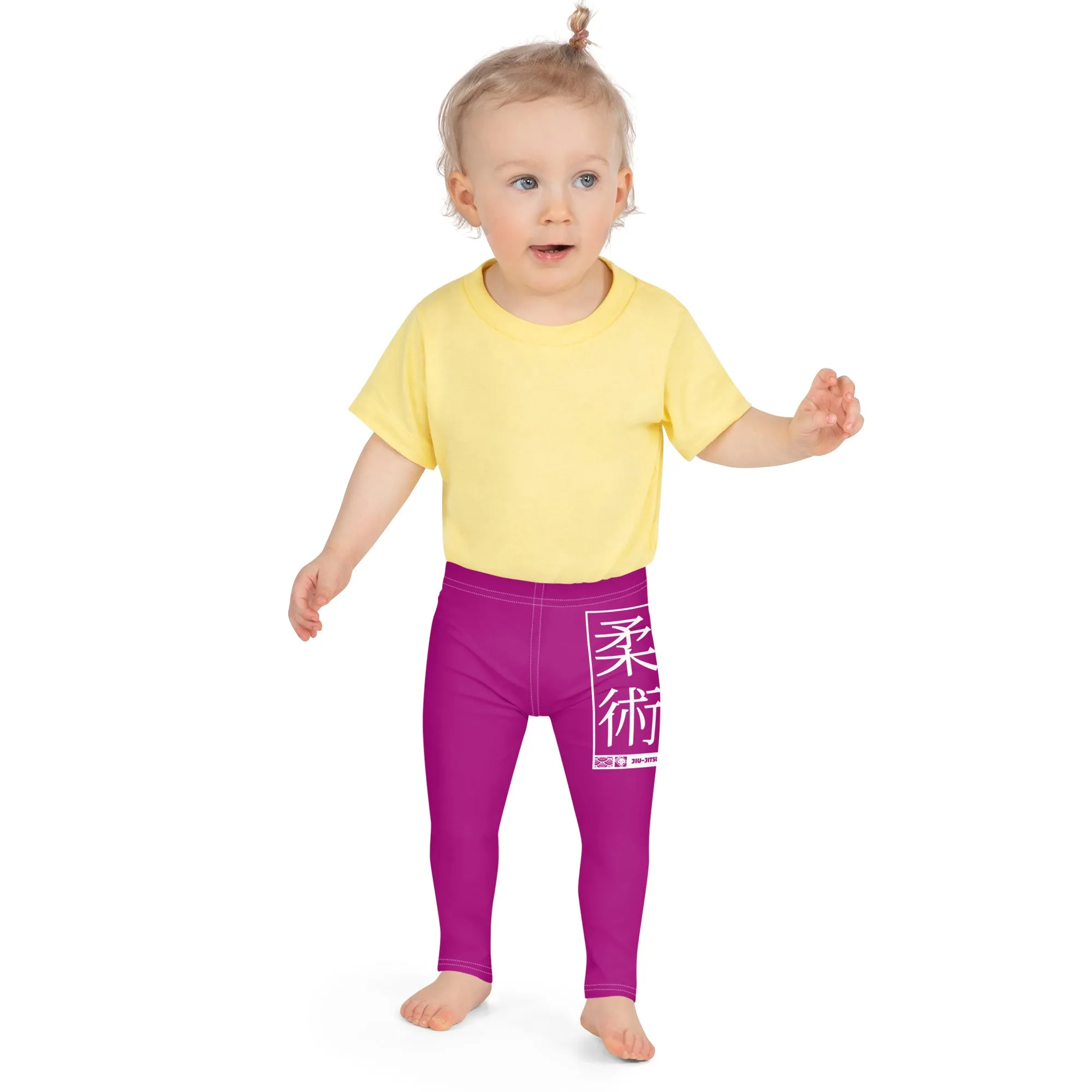 Kids' Girls Yoga Pants Workout Leggings Jiu-Jitsu 014 - Fresh Eggplant