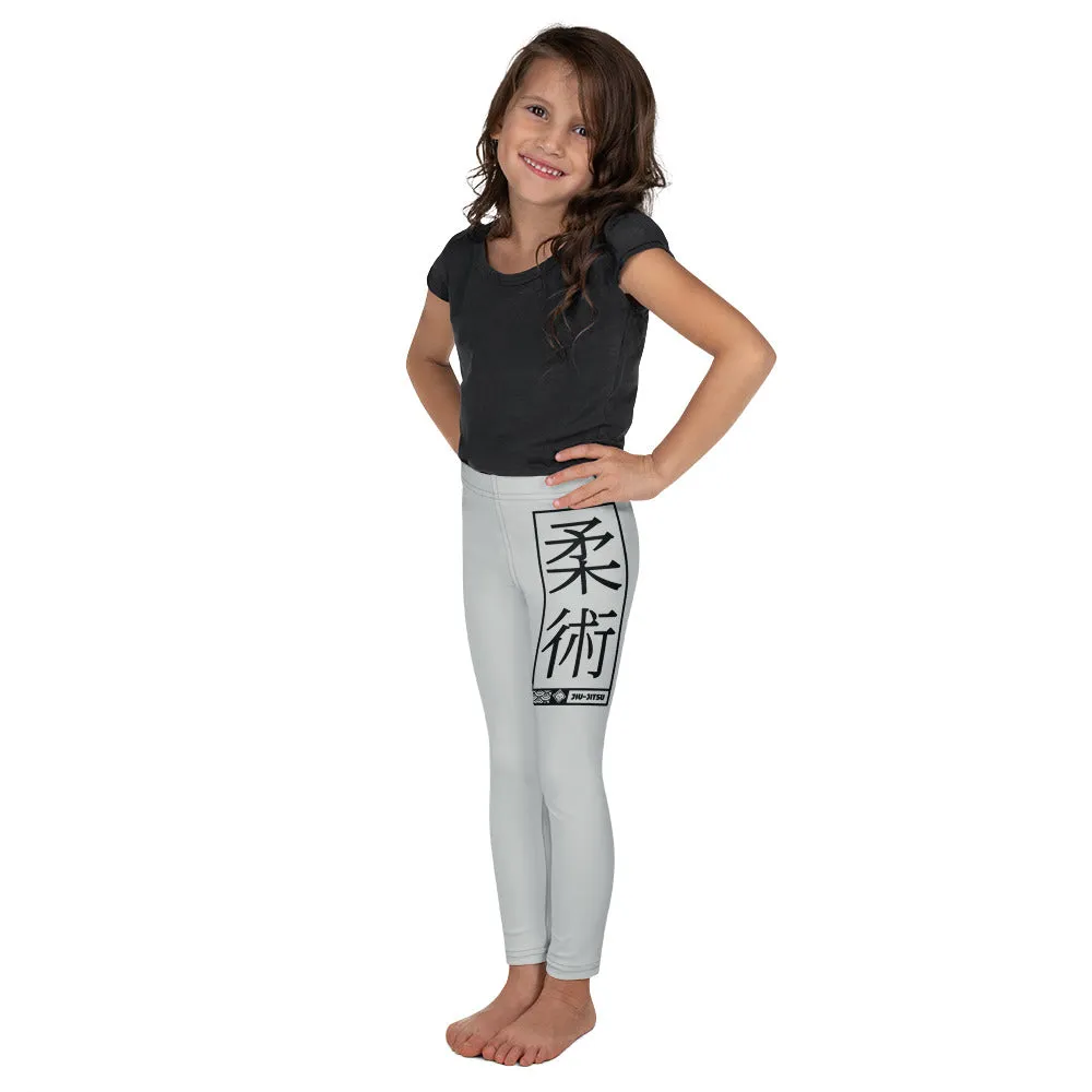 Kid's Girls Yoga Pants Workout Leggings Jiu-Jitsu 018 - Smoke