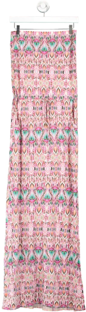 Melissa Odabash Multicoloured Strapless Pattern Maxi Dress UK S