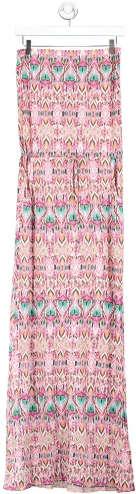 Melissa Odabash Multicoloured Strapless Pattern Maxi Dress UK S