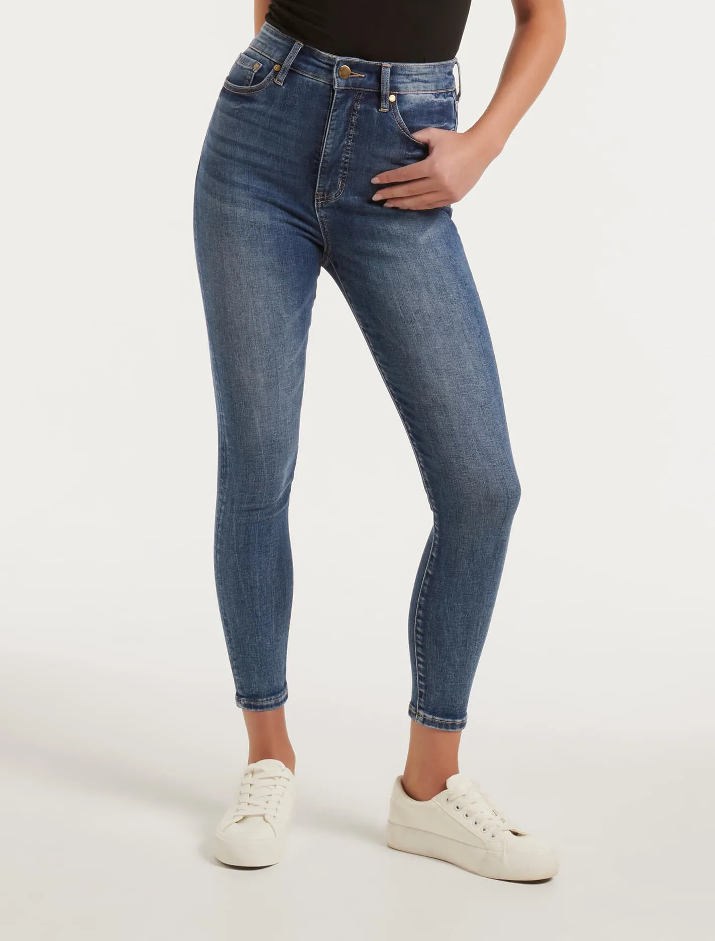 Mila Cropped High-Rise Skinny Jeans