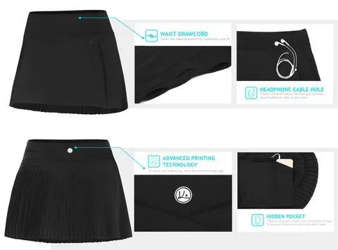 Pleated Skirt with Athletic Shorts