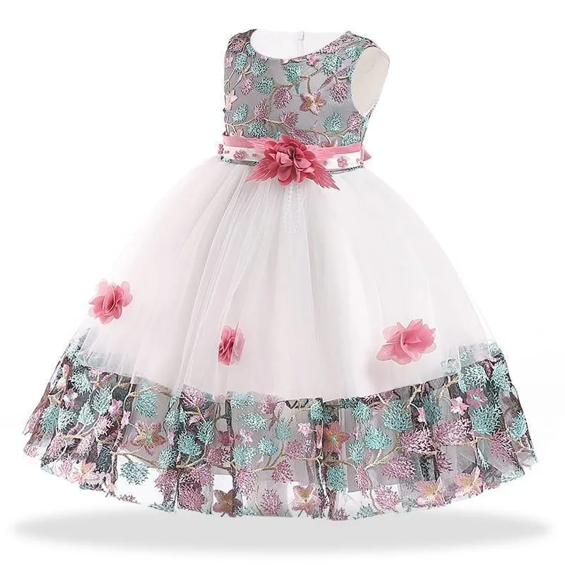 Princess Floral Dress For Girls