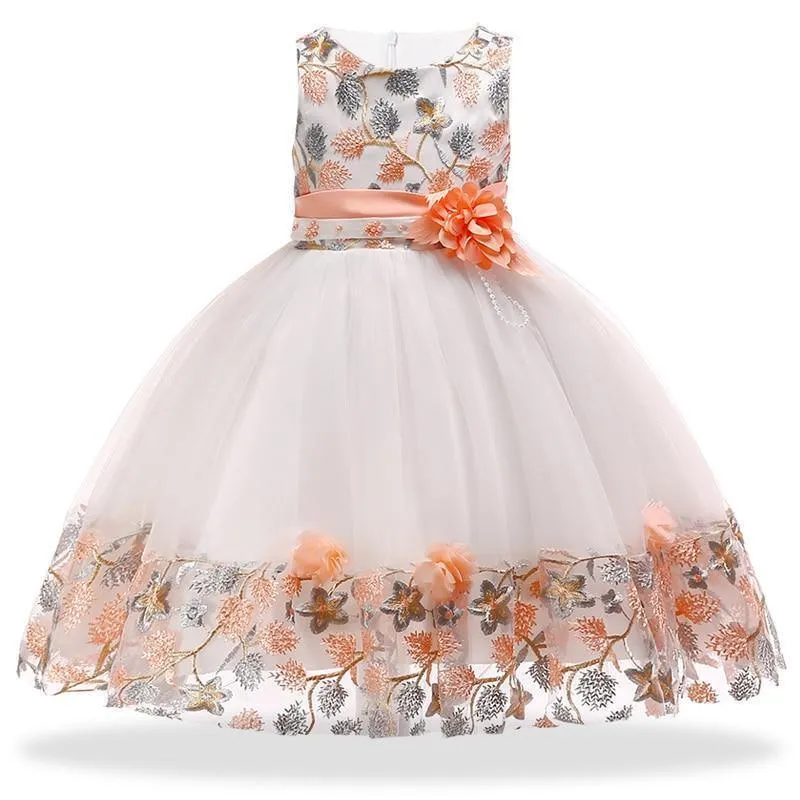 Princess Floral Dress For Girls