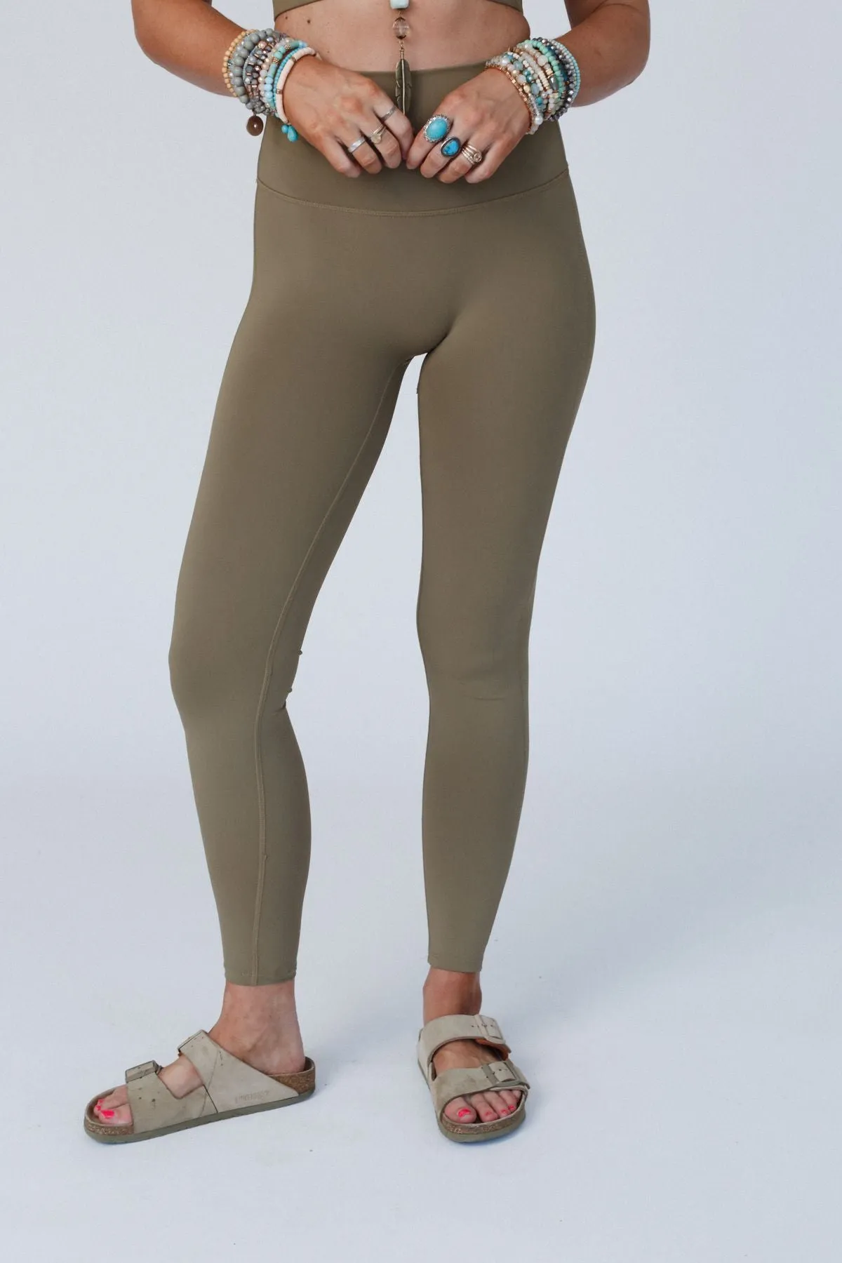 Ready Or Not Legging   Bra Set - Khaki