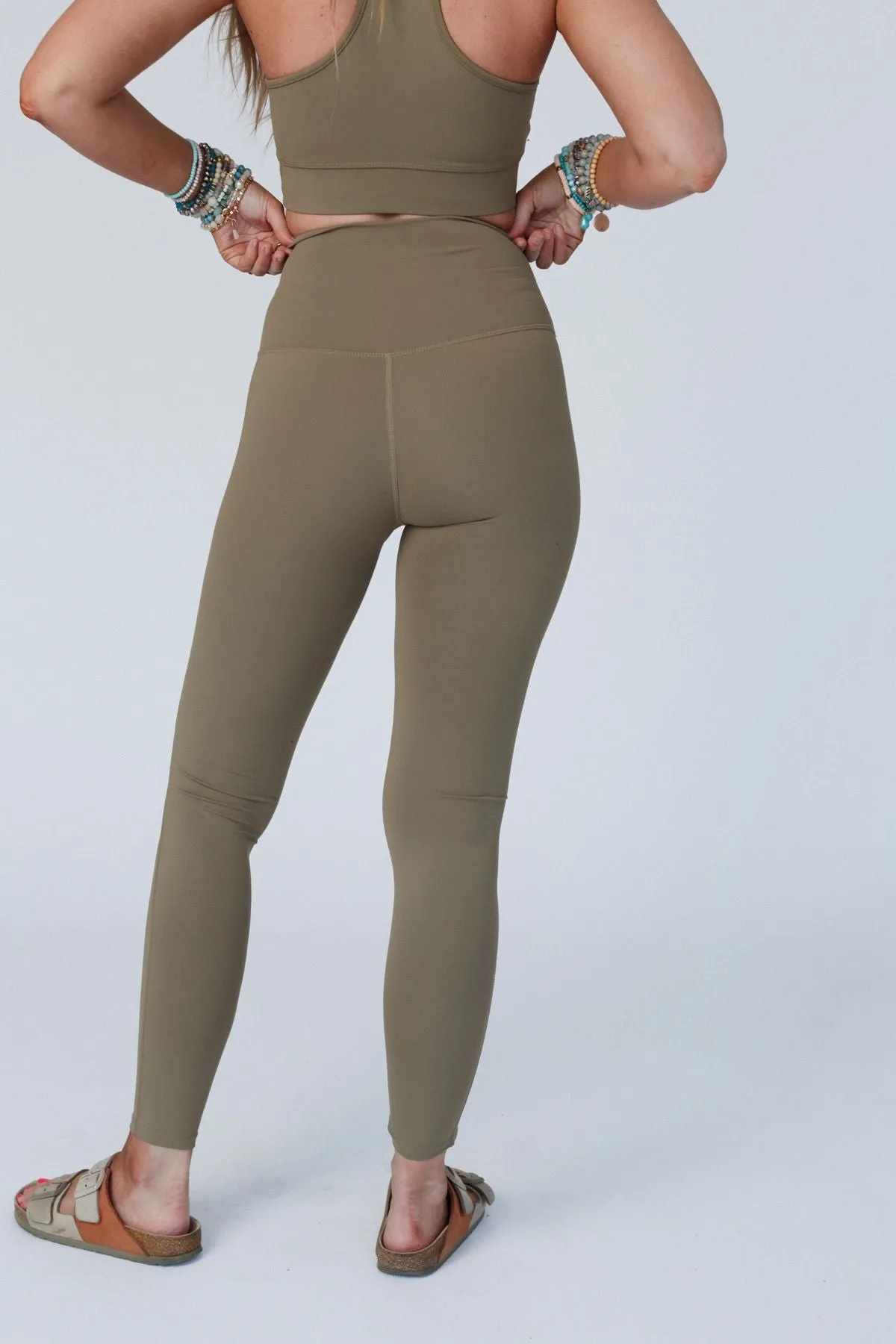 Ready Or Not Legging   Bra Set - Khaki