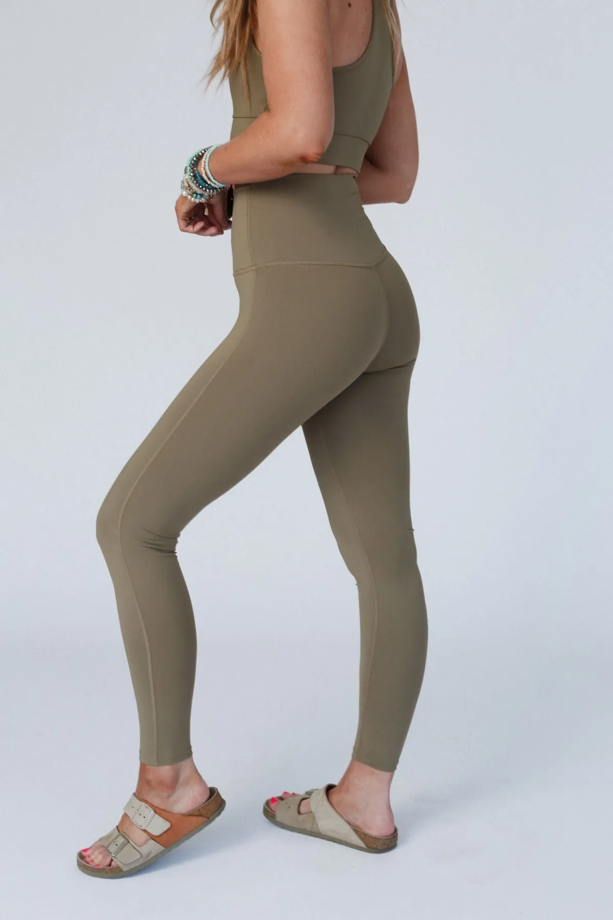 Ready Or Not Legging   Bra Set - Khaki