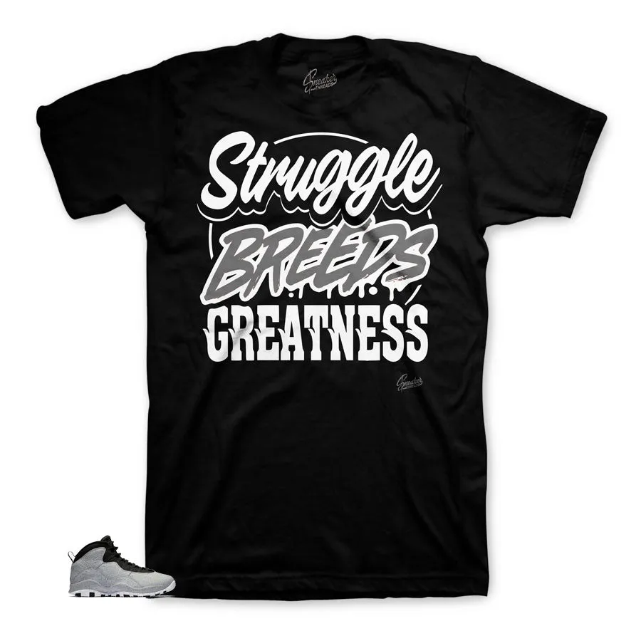 Retro 10 Cement Shirt - Struggle Breeds - Black