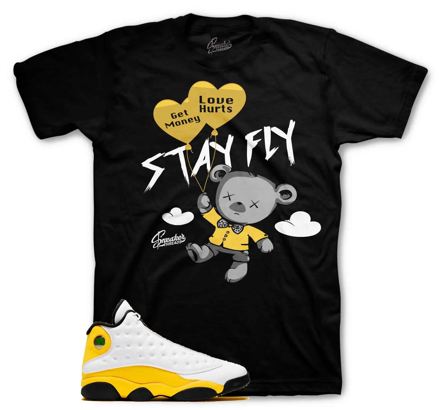 Retro 13 Del Sol Shirt - Money Over Love - Black