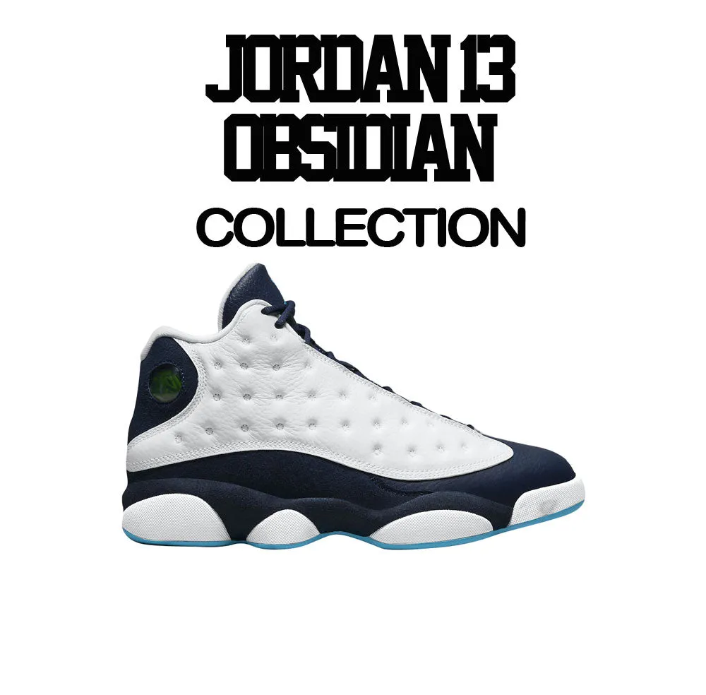 Retro 13 Obsidian Shirt - Living Life - White