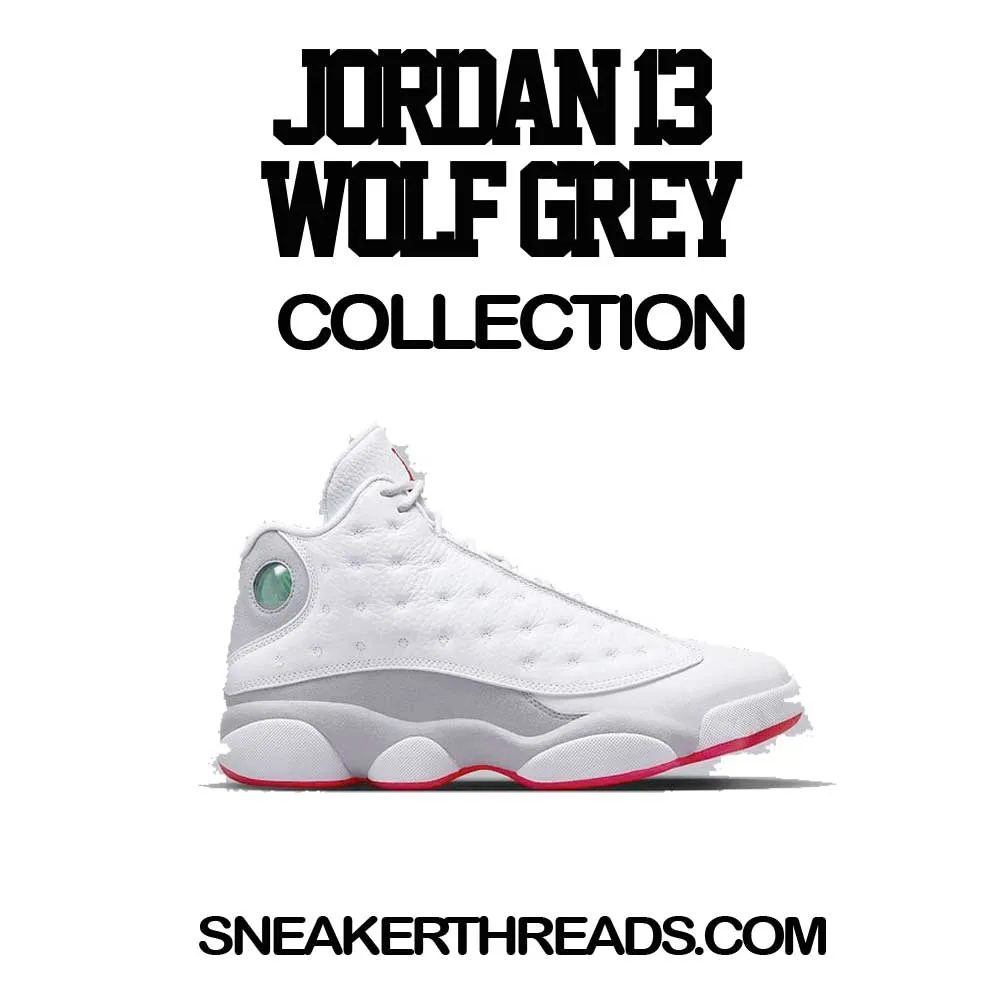 Retro 13 Wolf Grey Shirt - Greatness Cross - Grey