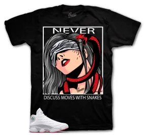 Retro 13 Wolf Grey Shirt - Never Discuss - Black