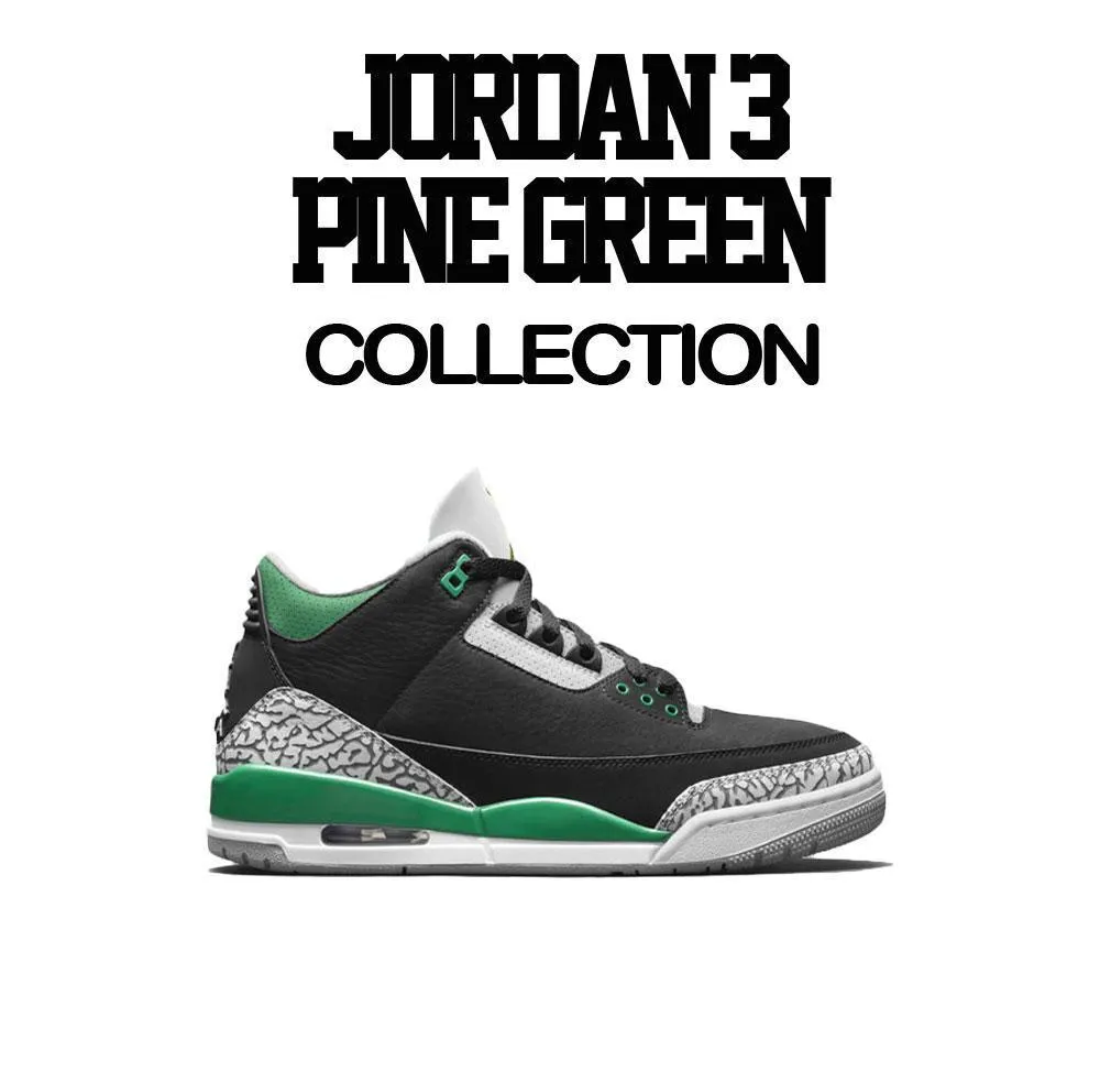 Retro 3 Pine Green Shirt - Crown - Black