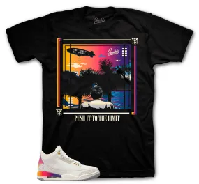 Retro 3 Sunset Shirt - World Is Yours - Black