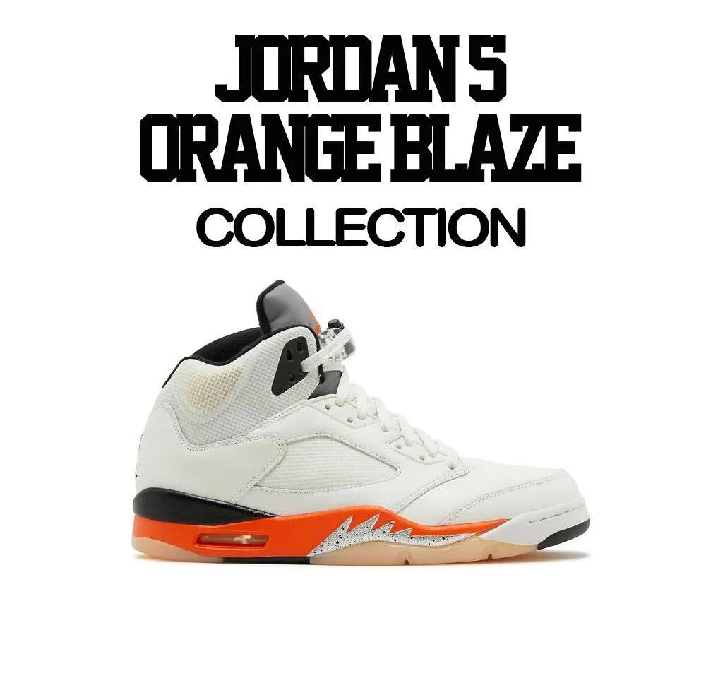 Retro 5 Orange Blaze Shirt - Chillin - Black