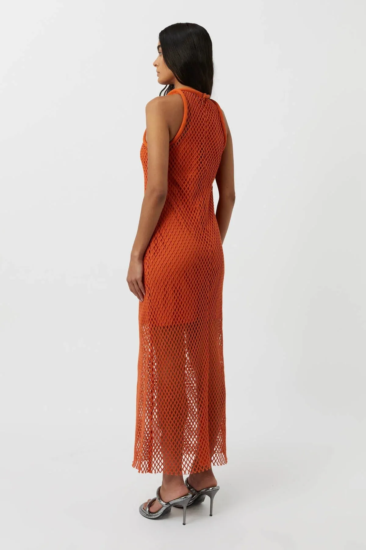 ROSALIND TEXTURED DRESS-ORANGE