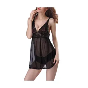 Short Night Dress for Women Short Net Transparent Night Gown Ladies Night Short Dress