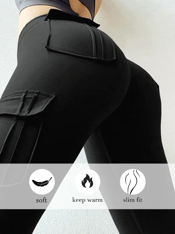 Stretch-fit Hip Leggings With Pockets Leggings