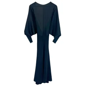 Victoria Beckham Black & Navy Silky Knit Dress XS