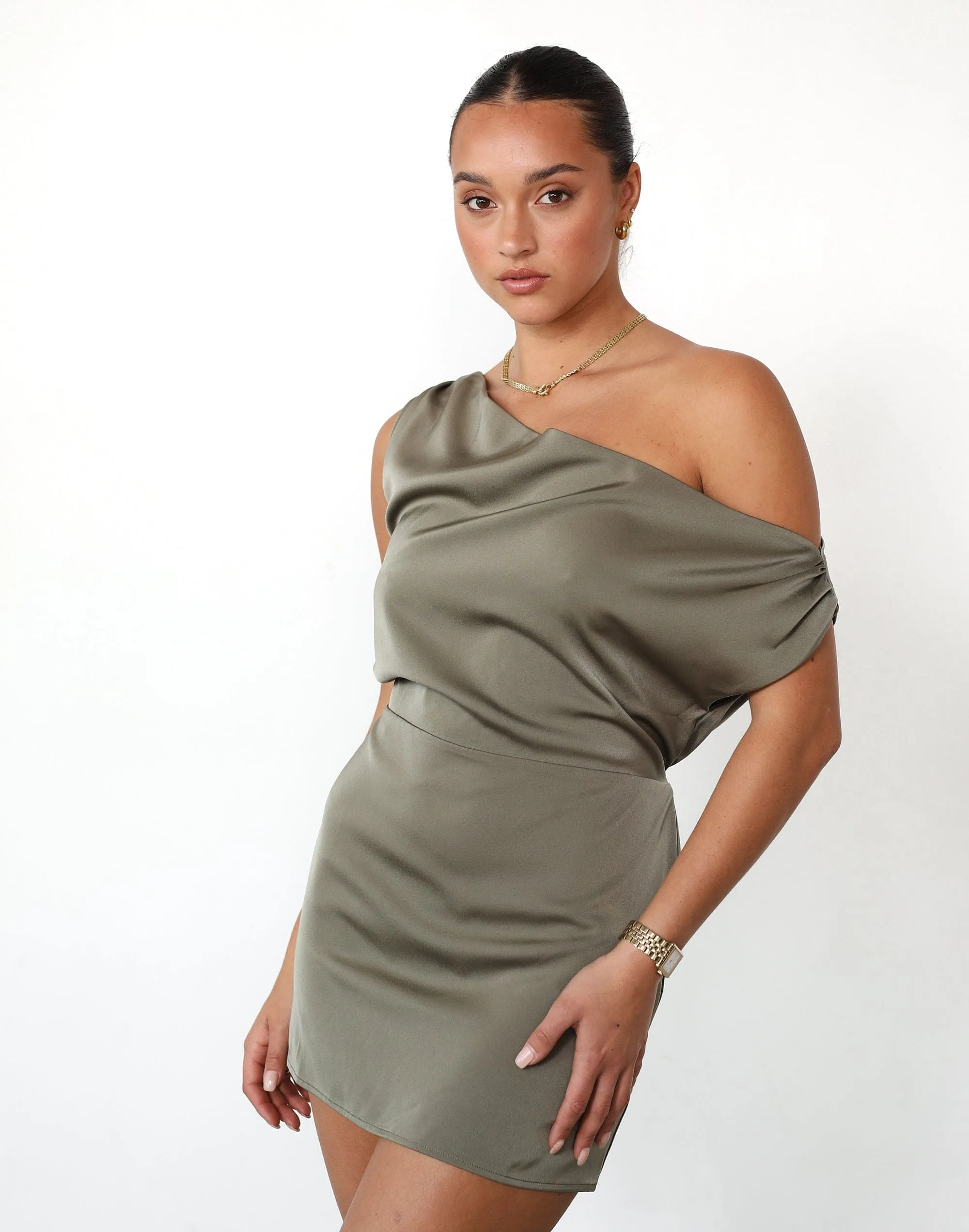 Viviana Mini Dress (Burnt Olive)